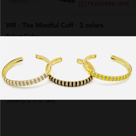 Crystals & Black Enamel Cuff Bangle Bracelet *NEW* - Picture 5 of 5